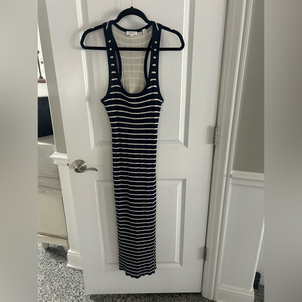 Striped Sleeveless Maxi Dress